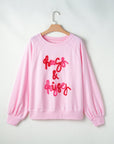 Emery Embroidered Raglan Sleeve Sweatshirt