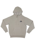 Embroidered Surfing Boar Hoodie Light Gray