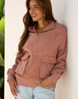Mabel Half Zipper Baggy Sweatshirt