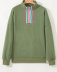 Felitina Patchwork Zip Collar Pullover