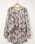Woodland Camo Long Sleeve Top & Short Set