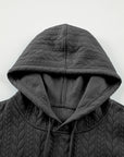 Promise Textured Baggy Solid Hoodie