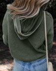 Sofioya Knit Drawstring Hooded Sweater