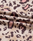 Plus Size Leopard Knit Patchwork Hoodie