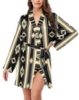 Baha Ranch Colores de Mexico Santa Fe Aztec Satin Robe
