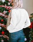 Robin Glitter Print Casual Sweater