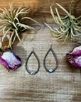 Golden Hill Turquoise Teardrop Earrings – Sterling Silver