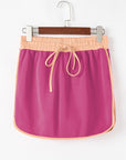 Violeta Loose Pullover and Lace-up Waist Skort Set