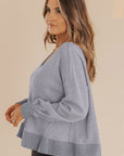 Octavia Drop Shoulder Solid Sweatshirt