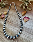 20 1/2 inch 8 to 14 mm Sterling Silver Pearls Necklace
