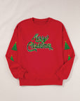 Ocean Patched Pattern Festive Sweatshirt