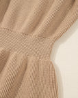 Zariah Embellished Keyhole Ribbed Sweater