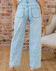 Ivory Detail Drawstring Barrel Jeans