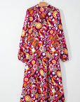 Alina Collared Tiered Long Dress