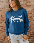 Western Howdy Embroidered Crewneck Sweater