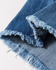 Jaylani Raw Hem Flare Jeans