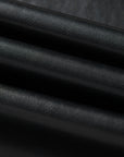 Solid Faux Leather Side Slit Maxi Skirt