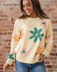 Floral Mineral Wash French Terry Sweatshirt