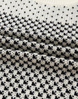 Dotted Colorblock Lantern Sleeve Sweater