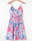 Floral Wrap V-Neck Spaghetti Strap Dress