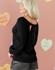 Alianna Backless Drop Shoulder Sweater