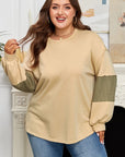 Bethany Patchwork Drop Shoulder PLUS Pullover
