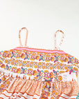 Boho Floral Patchwork Square Neck Sundress