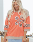 Adele Patchwork Bracelet Sleeve Top