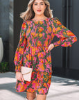 Anna Smocked Ruffled Mini Dress