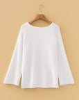 Solid Knit 3/4 Sleeve Dolman Sweater