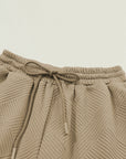 Textured Top and Pants Set