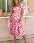 Dalia Smocked Ruffle Tiered Dress