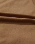 Solid Smocked Split V-Neck Buttoned Blouse