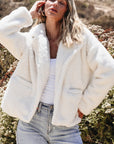 Kaia Button Pocketed Lapel Collar Jacket