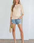 Belen Knit Short Sleeve Sweater