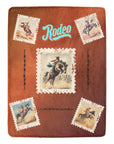 Old Rodeo Western Throw Blanket 60" x 80" Ultra Soft Made in America