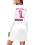 Bridesmaid Boots Women's Belted Satin Feel Dressing Lounge Robe