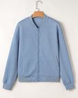 Nylah Stand Zipper Bomber Jacket