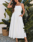 Ainsley Stripe Spaghetti Strap Pocketed Maxi Dress