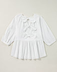 Paula Bow Knot Cutout Back Blouse