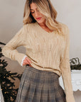 Abigail Lace Patchwork Sleeve Sweater