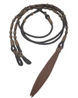 Dark Romel Reins with Tan Rawhide
