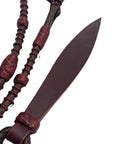 Dark Romel Reins with Red Rawhide