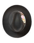 Artisanal Hand-Painted Hat — Suede in Black