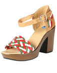 Mexican Artisanal Sandals Leather in Tricolor