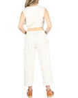 Artisanal Embroidered Set 100% Cotton in Beige