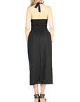 Artisanal Embroidered Dress 100% Cotton in Black