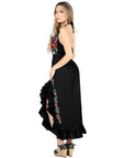Artisanal Embroidered Dress 100% Cotton in Black