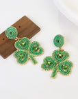 Remington Retro Beaded Clover Earrings
