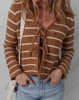 Lilly Striped Knit Cardigan Sweater